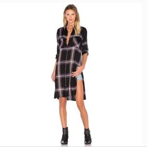 Rails Dawson Plaid Shirt Dress Size Small Black and White